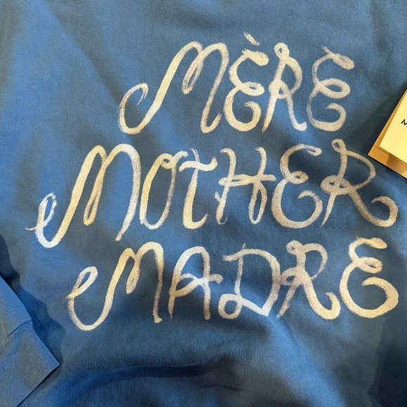 Mother, the drop square sweat shirt. Mere, Mother, Madre. Size small - Picture 2 of 6